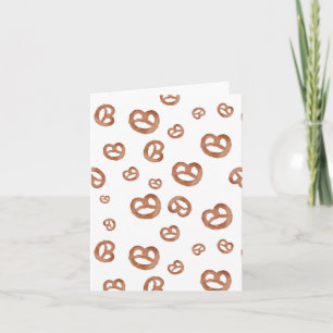 Zoute zachte Waterverf Pretzelpatroon Kaart