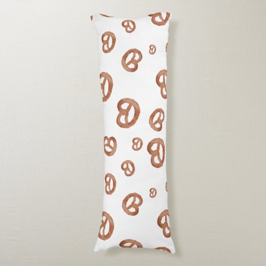 Zoute zachte Waterverf Pretzelpatroon Lichaamskussen (Voorkant Verticaal)