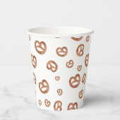 Zoute zachte Waterverf Pretzelpatroon Papieren Bekers (Achterkant)