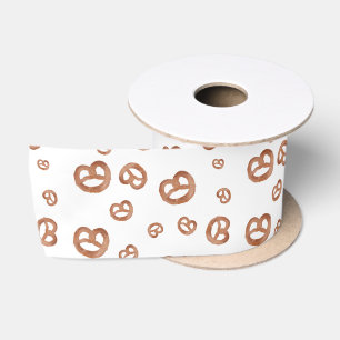 Zoute zachte Waterverf Pretzelpatroon Satijnen Lint