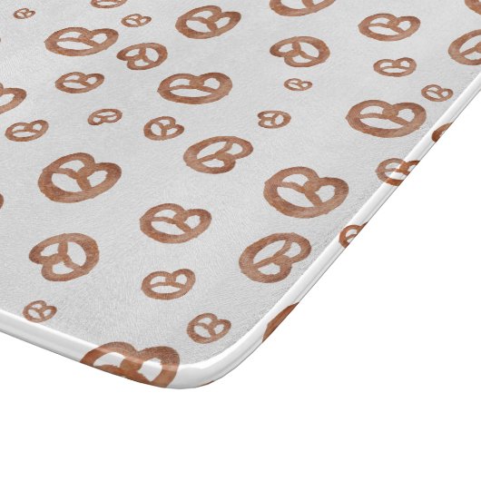 Zoute zachte Waterverf Pretzelpatroon Snijplank (Hoek)