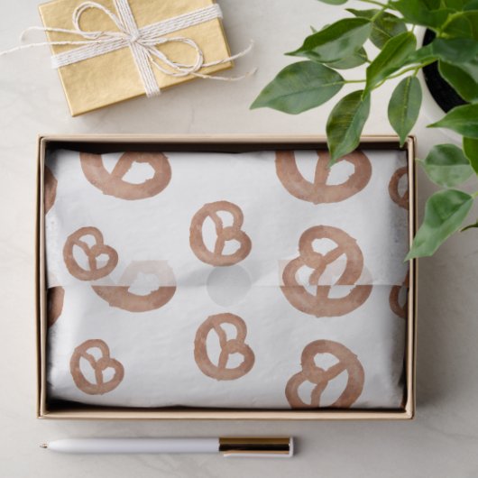 Zoute zachte Waterverf Pretzelpatroon Tissuepapier (Geschenk)