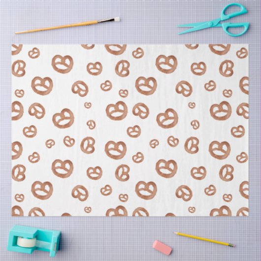 Zoute zachte Waterverf Pretzelpatroon Tissuepapier (Craft)