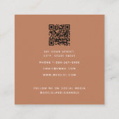 Zoute zachte Waterverf Pretzelpatroon Vierkante Visitekaartje (Achterkant)