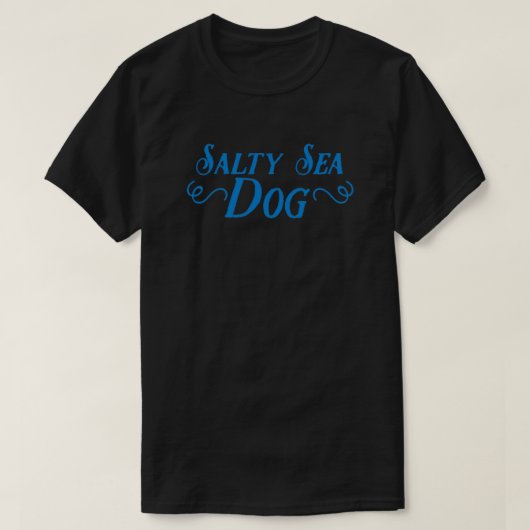 Zoute zee hond t-shirt (Design voorkant)