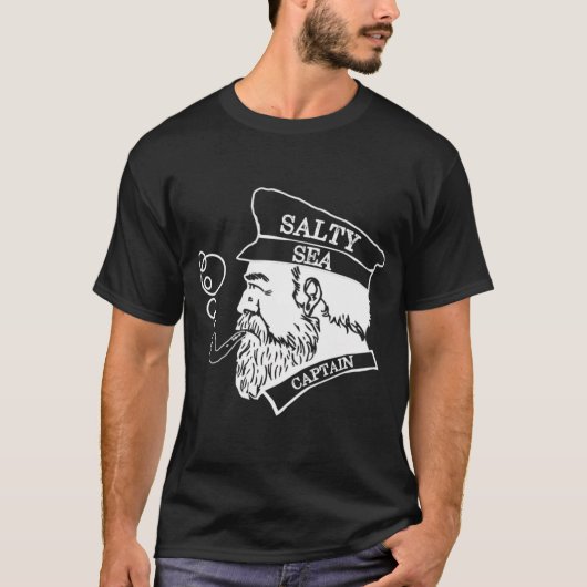 Zoute Zee Kapitein T-shirt (Voorkant)