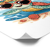 Zoute Ziel Zonnige Hart Schildpadzomer Poster (Hoek)