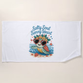 Zoute Ziel Zonnige Hart Schildpadzomer Strandlaken (Voorkant)