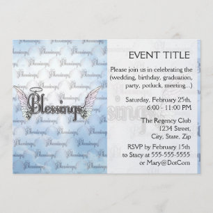 Zouten met wolken, engelvleugels en halo kaart