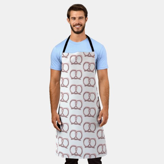Zouten pretzel Twist Pink Kitchen Apron Schort (Gedragen)