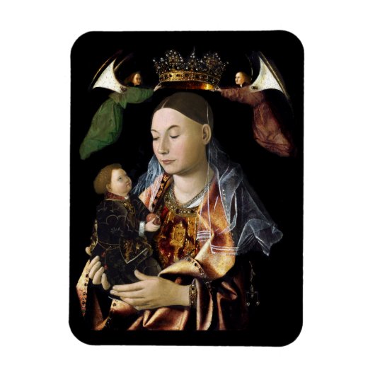 Zouten van Madonna en Christus Child Magneet (Verticaal)