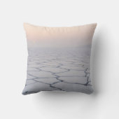 Zoutflats bij zonsopgang: etherisch minimalistisch kussen (Achterkant)
