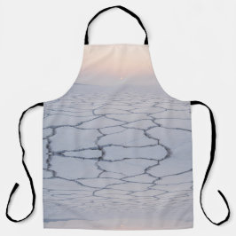 Zoutflats bij zonsopgang: etherisch minimalistisch schort