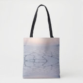 Zoutflats bij zonsopgang: etherisch minimalistisch tote bag (Voorkant)