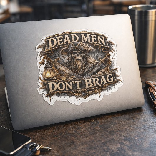 Zoutgevloekte kapitein-sticker – Dode mannen hebbe Sticker
