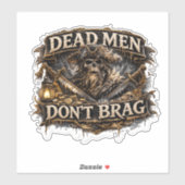 Zoutgevloekte kapitein-sticker – Dode mannen hebbe Sticker (Vel)