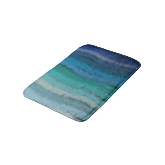 Zoutgolven voor kuststrand op zwart badmat (Gekanteld)