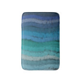 Zoutgolven voor kuststrand op zwart badmat (Voorkant Verticaal)