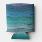 Zoutgolven voor kuststrand op zwart blikjeskoeler (Achterkant)