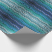 Zoutgolven voor kuststrand op zwart cadeaupapier (Hoek)