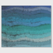 Zoutgolven voor kuststrand op zwart cadeaupapier (Vlak)