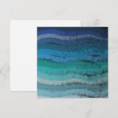 Zoutgolven voor kuststrand op zwart feestdagenkaart (Voorkant / Achterkant)