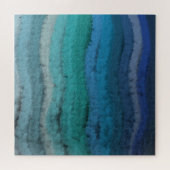 Zoutgolven voor kuststrand op zwart legpuzzel (Horizontaal)