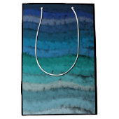 Zoutgolven voor kuststrand op zwart medium cadeauzakje (Voorkant)