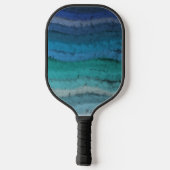 Zoutgolven voor kuststrand op zwart pickleball paddle (Achterkant)