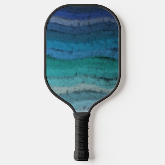Zoutgolven voor kuststrand op zwart pickleball paddle (Achterkant)