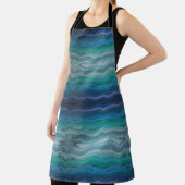 Zoutgolven voor kuststrand op zwart schort (Insitu)