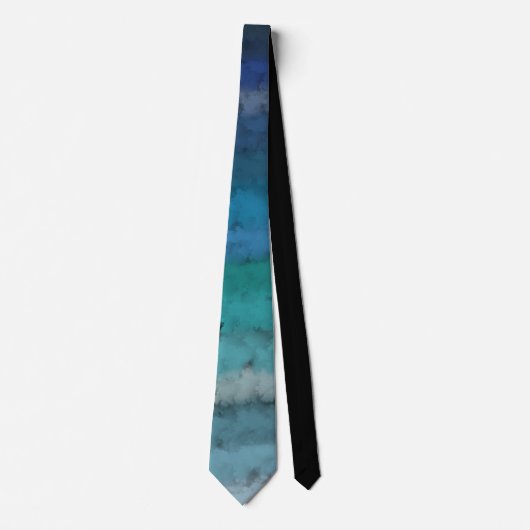 Zoutgolven voor kuststrand op zwart stropdas (Voorkant)