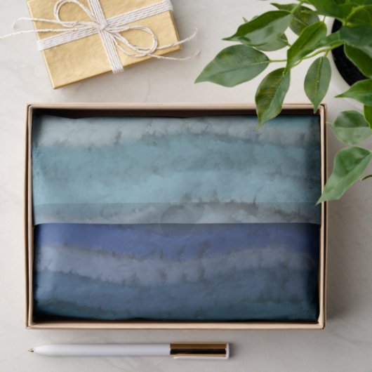 Zoutgolven voor kuststrand op zwart tissuepapier (Geschenk)