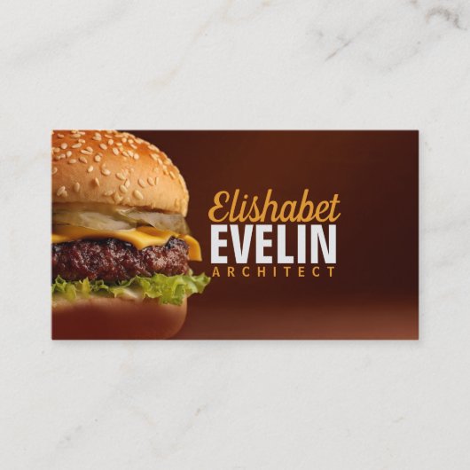 Zoutige Burger Delight g764 Visitekaartje (Voorkant)