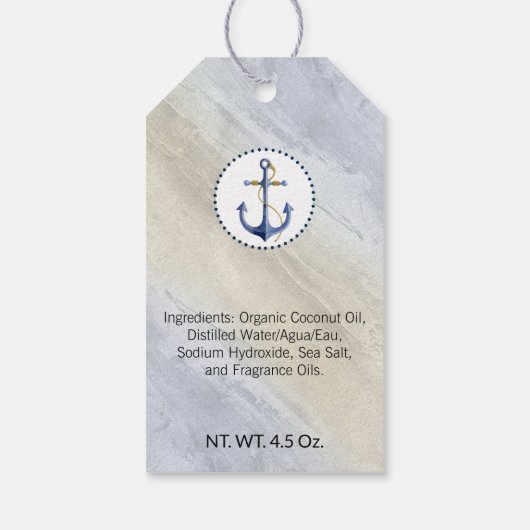 Zoutkap van doorn/doorn Zee, handgemaakt zeep Cadeaulabel (Achterkant)