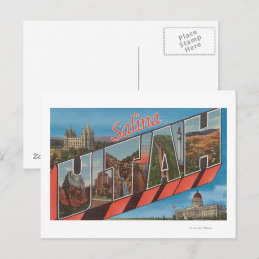 Zoutmeer, UtahLarge Brief ScenesSalina, UT Briefkaart (Voorkant / Achterkant)