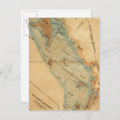 Zoutmoeras en getijdenlandkaart briefkaart (Voorkant / Achterkant)