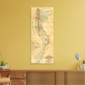 Zoutmoeras en getijdenlandkaart canvas afdruk (Insitu (Woonkamer))