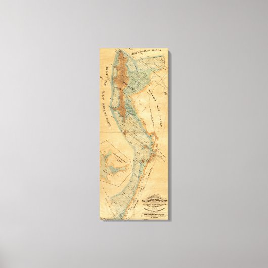 Zoutmoeras en getijdenlandkaart canvas afdruk (Voorkant)