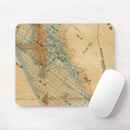 Zoutmoeras en getijdenlandkaart muismat (Met muis)