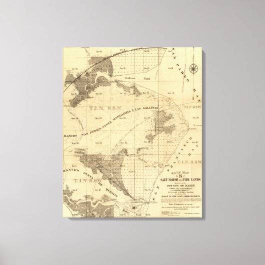 Zoutmoerassen en getijdenland canvas afdruk (Voorkant)