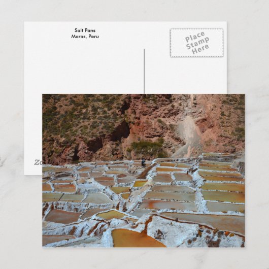 Zoutpannen van Maras, Peru Briefkaart (Voorkant / Achterkant)