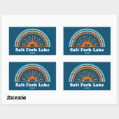 Zoutvork Lake Ohio Rainbow Rechthoekige Sticker (Vel)
