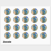 Zoutwater Abstract Ronde Sticker (Vel)