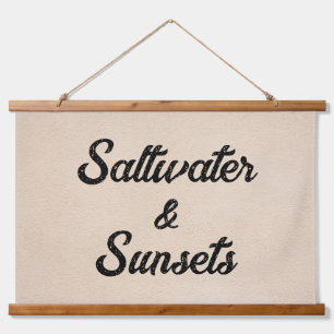 Zoutwater en Zonsondergangen Beach Home Cottage De Hangend Wandkleed