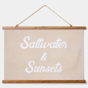 Zoutwater en Zonsondergangen Beach Home Cottage De Hangend Wandkleed