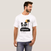 Zoutwater in mijn aderen Adventure Surf Quote Ombr T-shirt (Voorkant volledig)