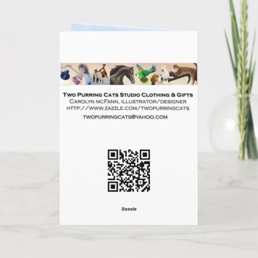 Zoutwater Reef Aquarium Vis Kerst Kaart (Achterkant)