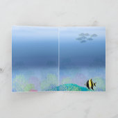 Zoutwater Reef Aquarium Vis Kerst Kaart (Binnen)