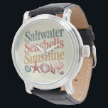 Zoutwater Seashells Sunshine Summer Beach Vakantie Horloge<br><div class="desc">Zoutwater Seashells Sunshine Summer Beach Vakantie</div>